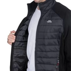 Trespass Men's Padded Fleece Jacket Saunter - Junior Size -Adventure Pulse saunter maflflm20012 blk m11