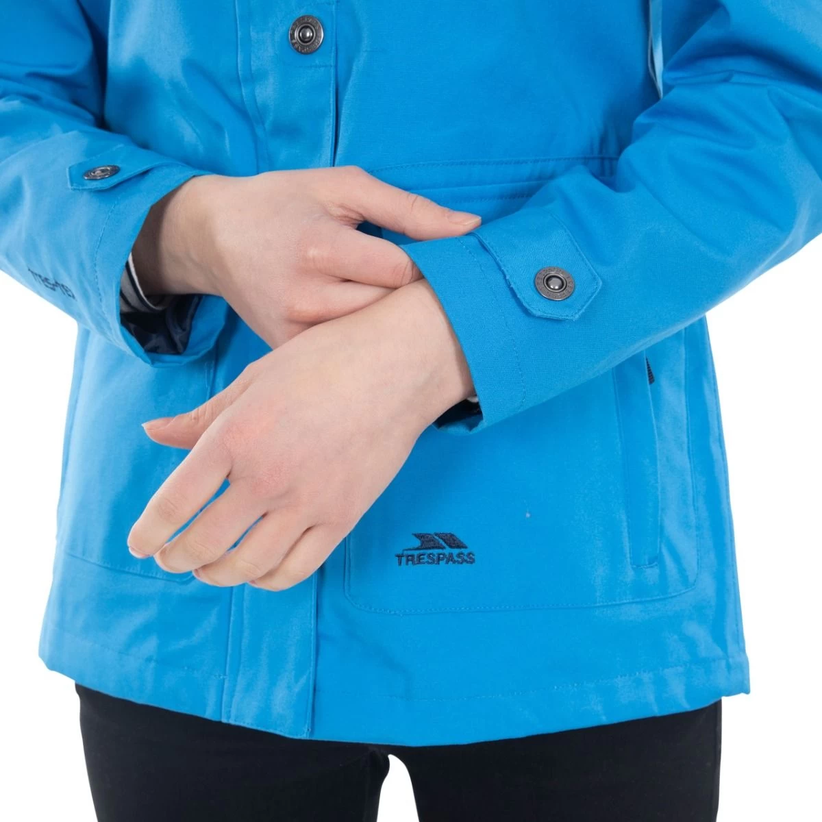 Trespass Womens Waterproof Jacket Seawater - Junior Size 15 Trespass Womens Waterproof Jacket Seawater - Junior Size - Image 15