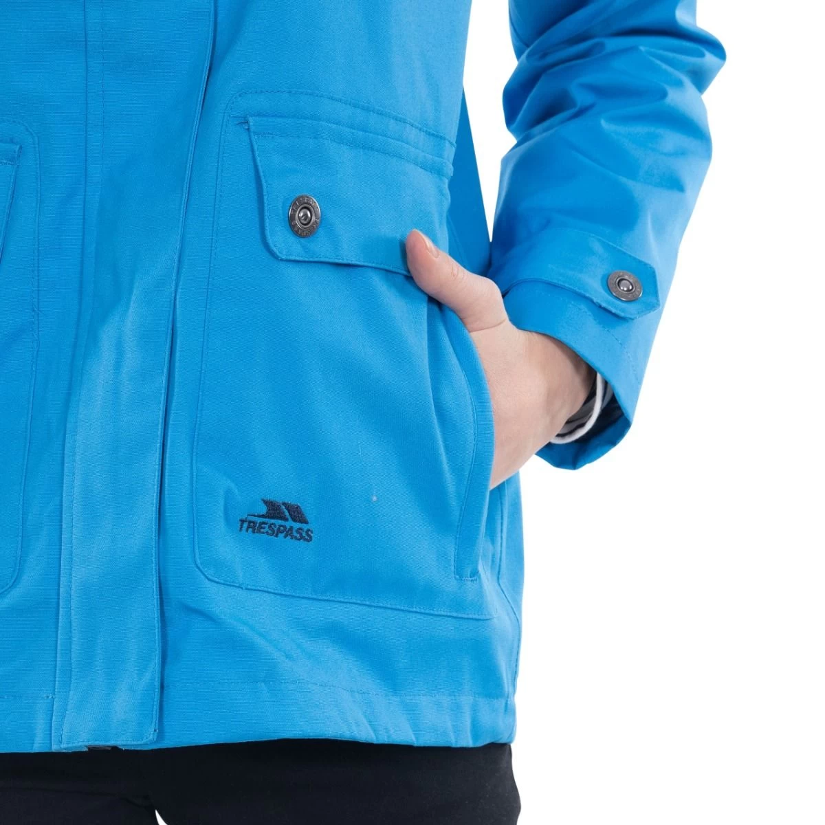 Trespass Womens Waterproof Jacket Seawater - Junior Size 16 Trespass Womens Waterproof Jacket Seawater - Junior Size - Image 16