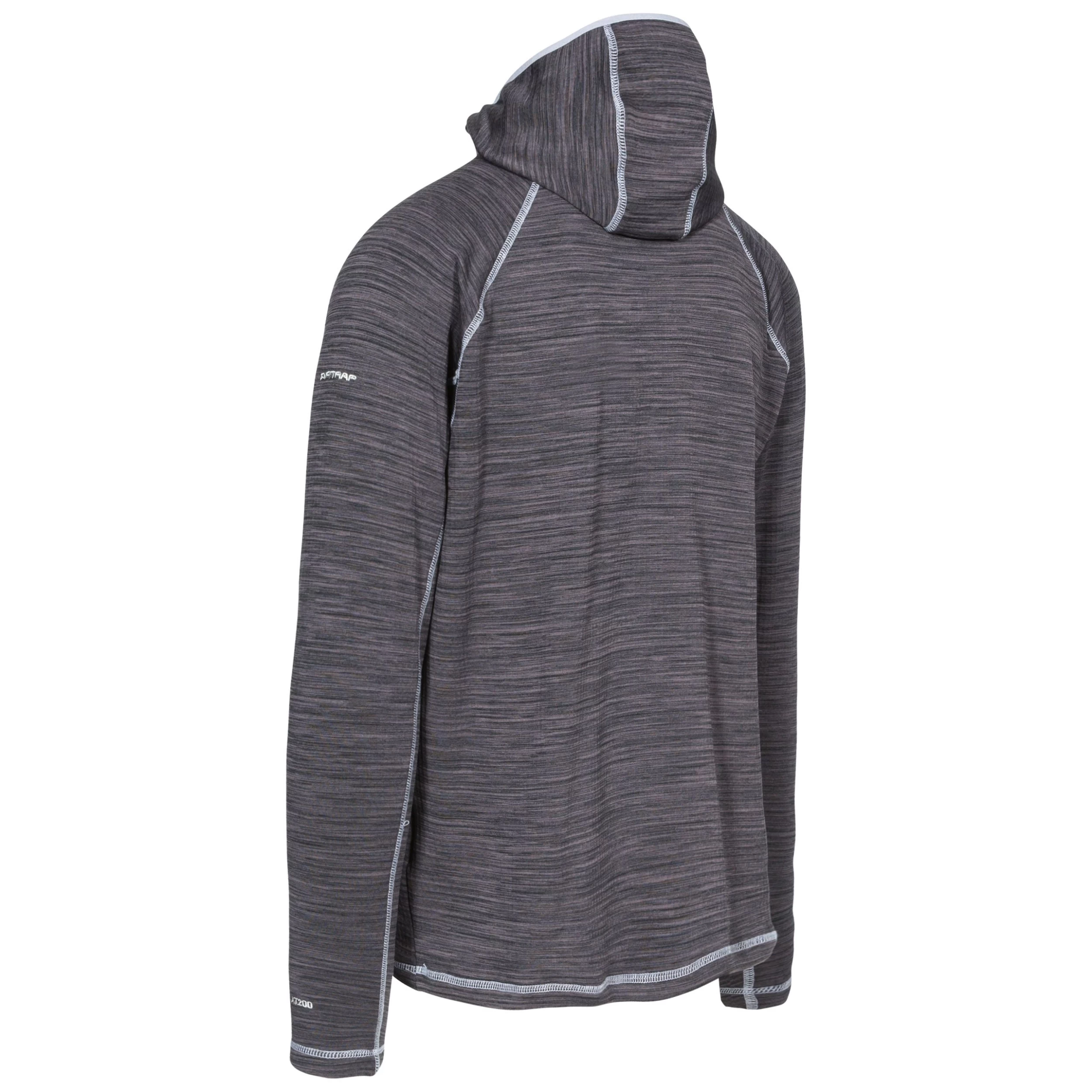 Trespass Men's 1/2 Zip Hooded Fleece Shale - Junior Size 2 Trespass Men's 1/2 Zip Hooded Fleece Shale - Junior Size - Image 2