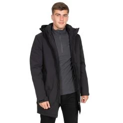 Trespass Men's Padded Waterproof Jacket Shoulton -Adventure Pulse shoulton majkratr0006 blk m02