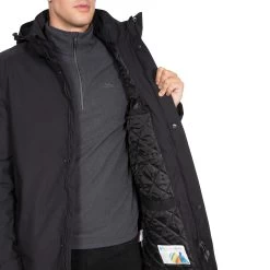 Trespass Men's Padded Waterproof Jacket Shoulton -Adventure Pulse shoulton majkratr0006 blk m08