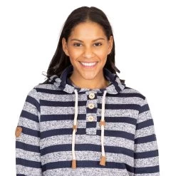 Trespass Womens Fleece Hoodie Society In Navy - Junior Size -Adventure Pulse society faflfltr0009 nsl m05
