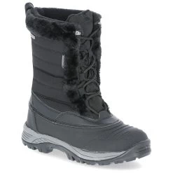 Trespass Womens Fleece Lined Waterproof Snow Boots Stalagmite II - Junior Size 21 Trespass Womens Fleece Lined Waterproof Snow Boots Stalagmite II - Junior Size -Adventure Pulse stalagmite ii fafobon20002 blk a 1 2