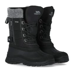 Trespass Youth Boys Lace Up Snow Boots Strachan - Junior Size -Adventure Pulse strachan myfobok20001 blk g