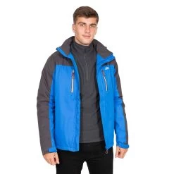 Trespass Men's Hooded Waterproof Jacket Tolsford -Adventure Pulse tolsford majkratr0001 blu m02