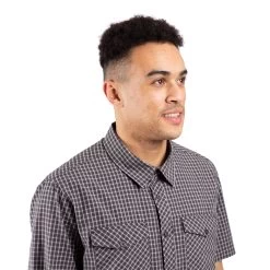 Trespass Men's Cotton Short Sleeve Shirt Uttoxeter -Adventure Pulse uttoxeter matosbtr0010 dgh m03