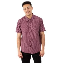 Trespass Men's Cotton Short Sleeve Shirt Uttoxeter -Adventure Pulse uttoxeter matosbtr0010 pnk m01