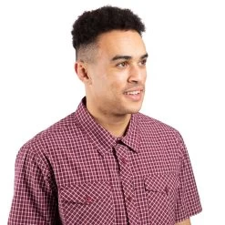 Trespass Men's Cotton Short Sleeve Shirt Uttoxeter -Adventure Pulse uttoxeter matosbtr0010 pnk m03