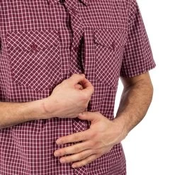 Trespass Men's Cotton Short Sleeve Shirt Uttoxeter -Adventure Pulse uttoxeter matosbtr0010 pnk m04