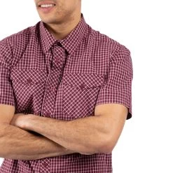 Trespass Men's Cotton Short Sleeve Shirt Uttoxeter -Adventure Pulse uttoxeter matosbtr0010 pnk m05
