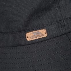 Trespass Adults Bucket Hat Black Inner Check Detail Waxy -Adventure Pulse waxy uahshatr0008 blk c 1