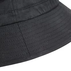 Trespass Adults Bucket Hat Black Inner Check Detail Waxy -Adventure Pulse waxy uahshatr0008 blk d 1