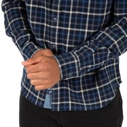 Trespass Men's Casual Cotton Shirt Withnell - BLUE CHECK XXS -Adventure Pulse whitnell matosbtr0037 nyc m05