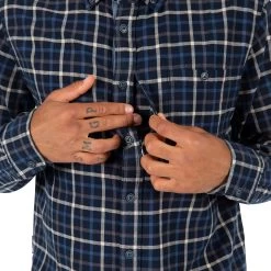 Trespass Men's Casual Cotton Shirt Withnell - BLUE CHECK XXS -Adventure Pulse whitnell matosbtr0037 nyc m06