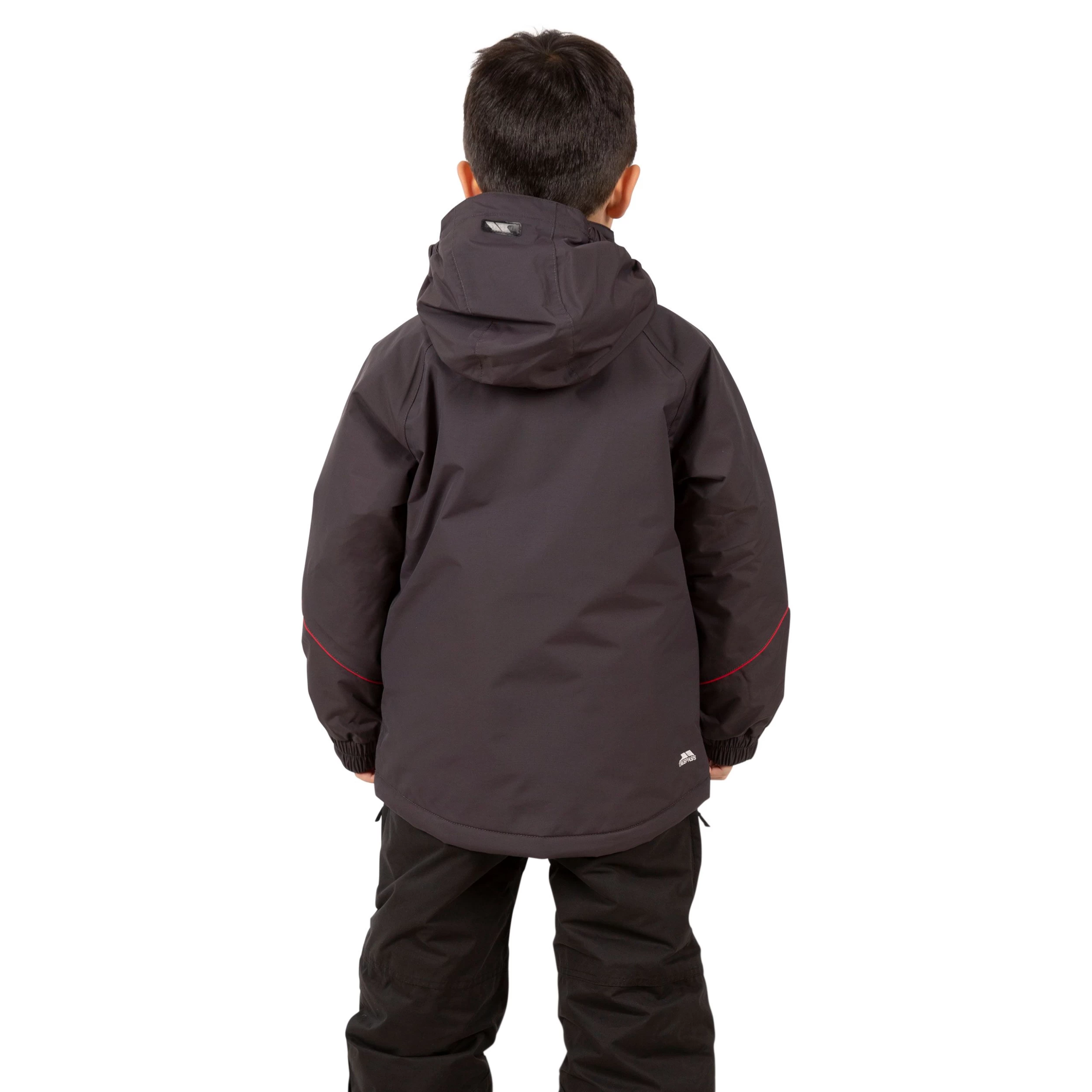 Trespass Boy's Ski Jacket TP75 Wilson - DARK GREY 2/3 4 Trespass Boy's Ski Jacket TP75 Wilson - DARK GREY 2/3 - Image 4